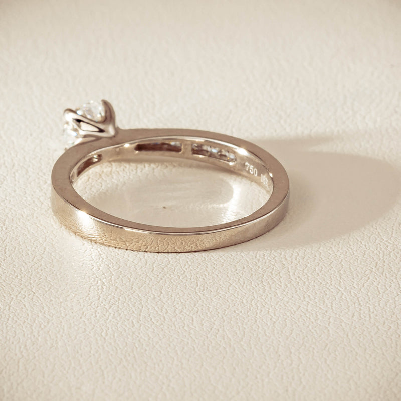 18ct White Gold .50ct Diamond Four-Claw Avalon Ring - Ring - Walker & Hall