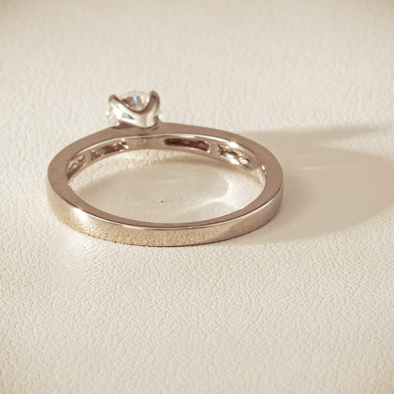 18ct White Gold .50ct Diamond Four-Claw Avalon Ring - Ring - Walker & Hall