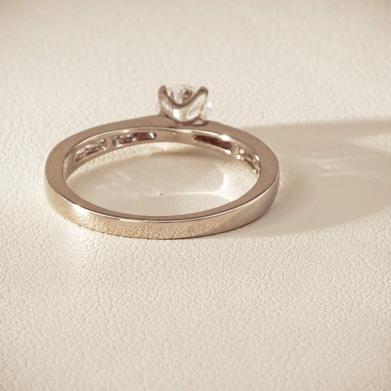 18ct White Gold .50ct Diamond Four-Claw Avalon Ring - Ring - Walker & Hall