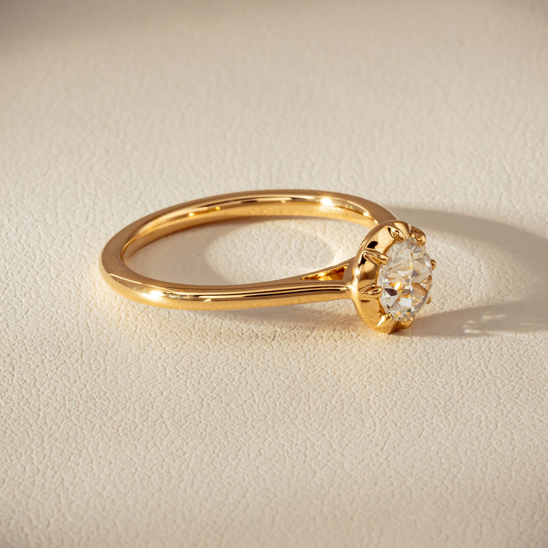 18ct Yellow Gold .69ct Reclaimed Old-Cut Diamond Dawn Ring - Ring - Walker & Hall