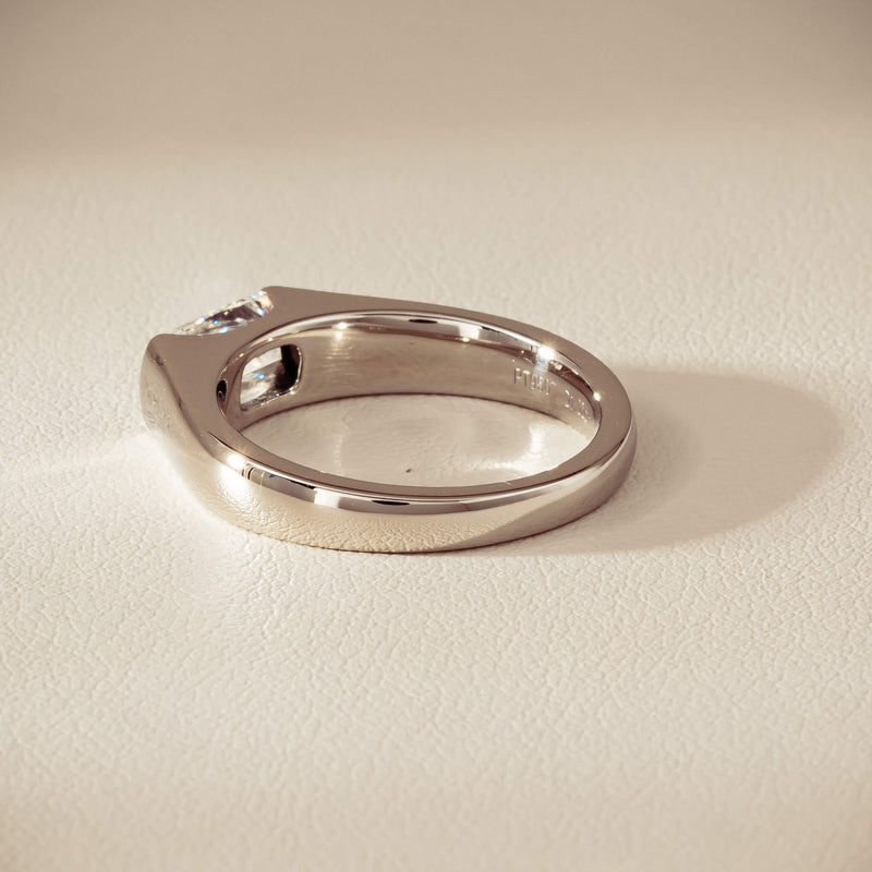 Platinum 1.02ct Reclaimed Fancy Rectangular Diamond Astrid Ring - Ring - Walker & Hall