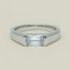 Platinum 1.02ct Reclaimed Fancy Rectangular Diamond Astrid Ring - Ring - Walker & Hall