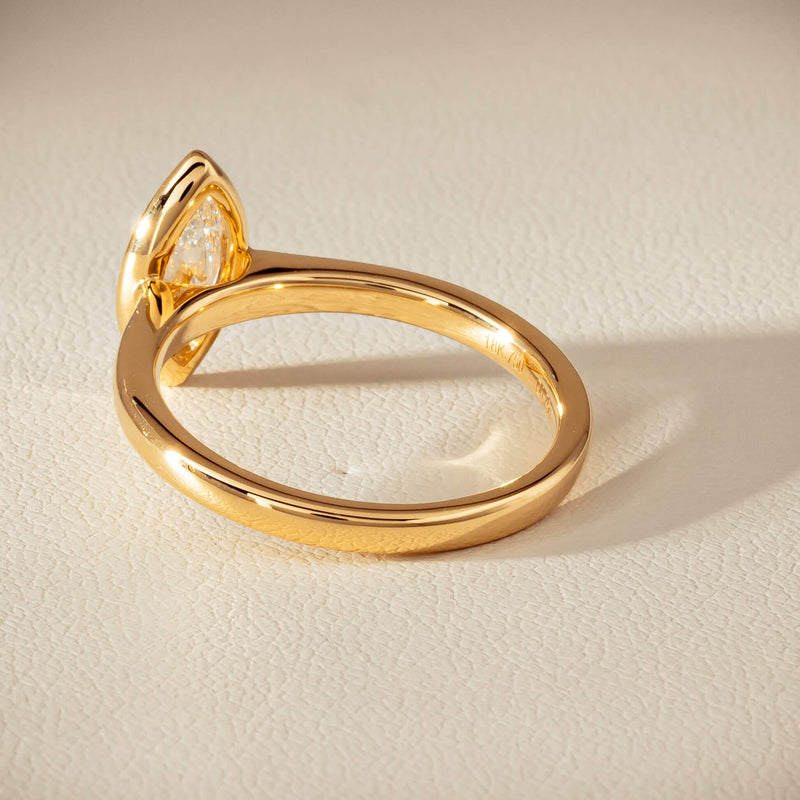 18ct Yellow Gold .75ct Reclaimed Marquise Diamond Natalia Ring - Ring - Walker & Hall