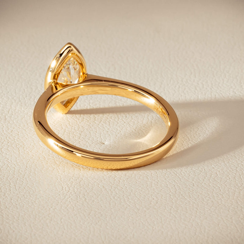 18ct Yellow Gold .75ct Reclaimed Marquise Diamond Natalia Ring - Ring - Walker & Hall