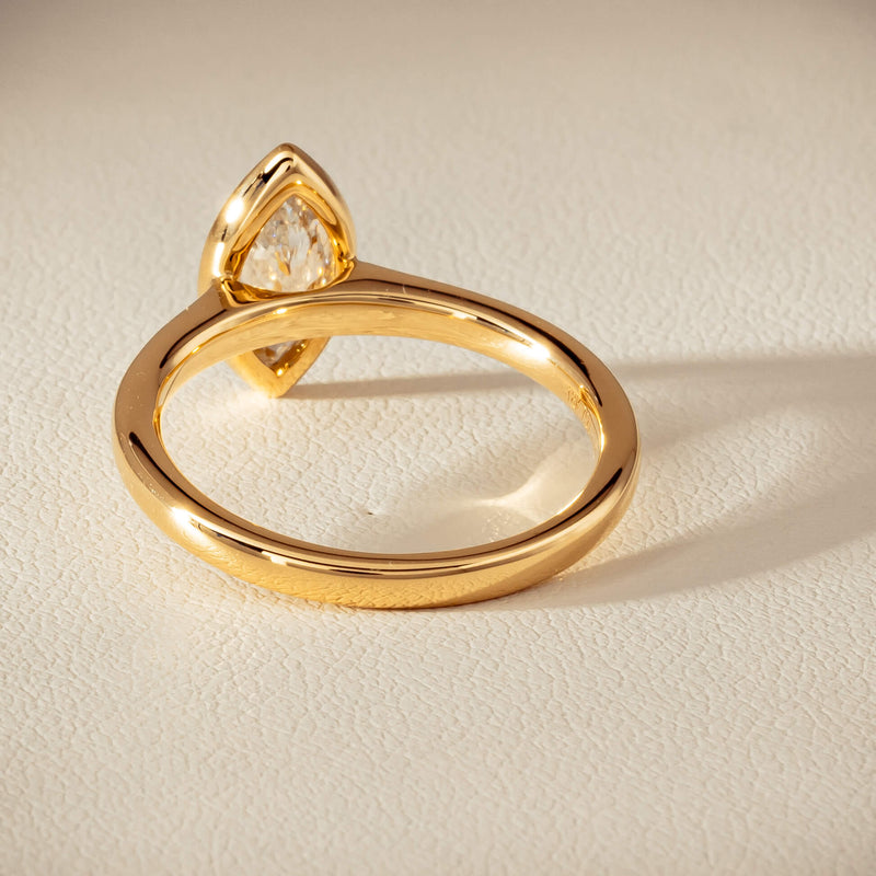 18ct Yellow Gold .75ct Reclaimed Marquise Diamond Natalia Ring - Ring - Walker & Hall