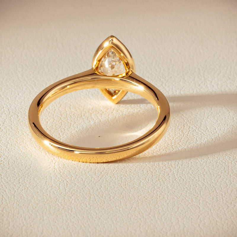 18ct Yellow Gold .75ct Reclaimed Marquise Diamond Natalia Ring - Ring - Walker & Hall