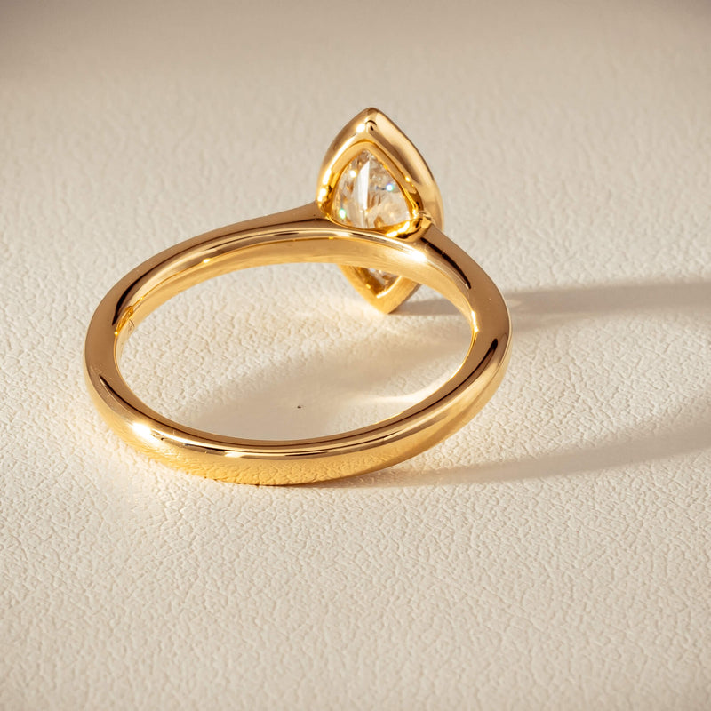 18ct Yellow Gold .75ct Reclaimed Marquise Diamond Natalia Ring - Ring - Walker & Hall