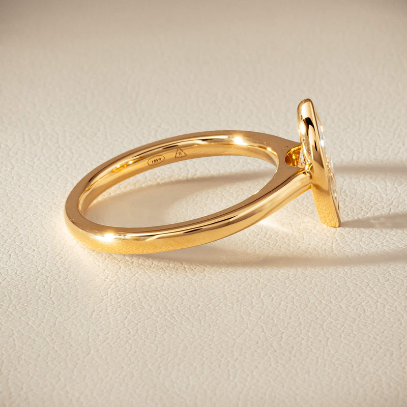 18ct Yellow Gold .75ct Reclaimed Marquise Diamond Natalia Ring - Ring - Walker & Hall