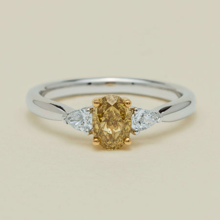 18ct White Gold .76ct Oval Cut Fancy Diamond Ayla Ring - Ring - Walker & Hall