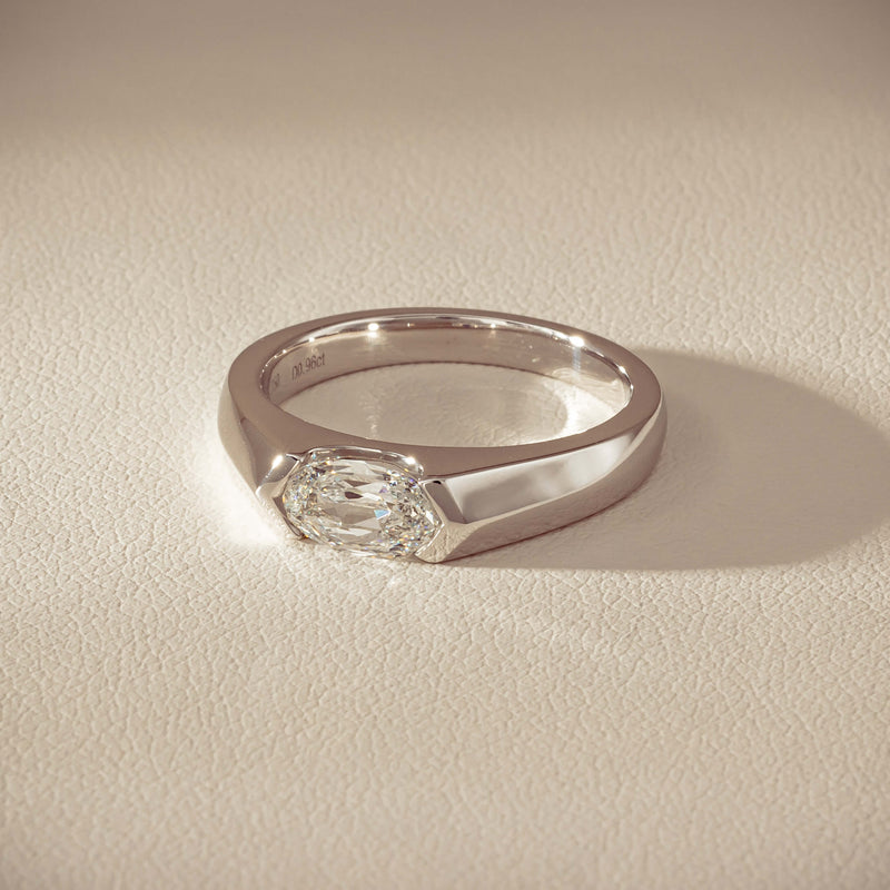 18ct White Gold .96ct Oval Brilliant-Cut Diamond Astrid Ring - Ring - Walker & Hall