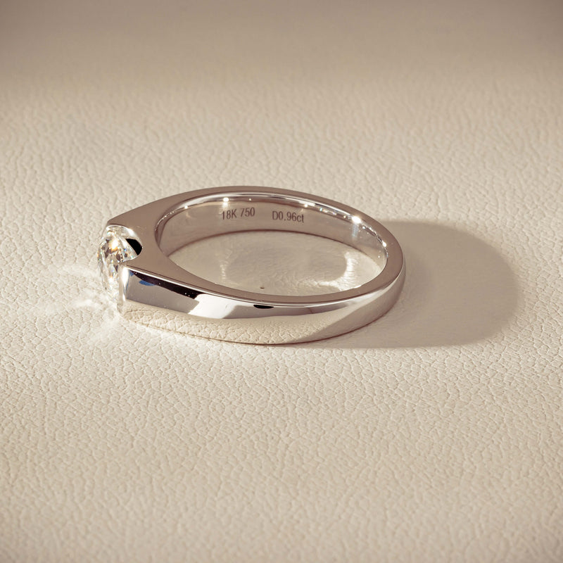 18ct White Gold .96ct Oval Brilliant-Cut Diamond Astrid Ring - Ring - Walker & Hall