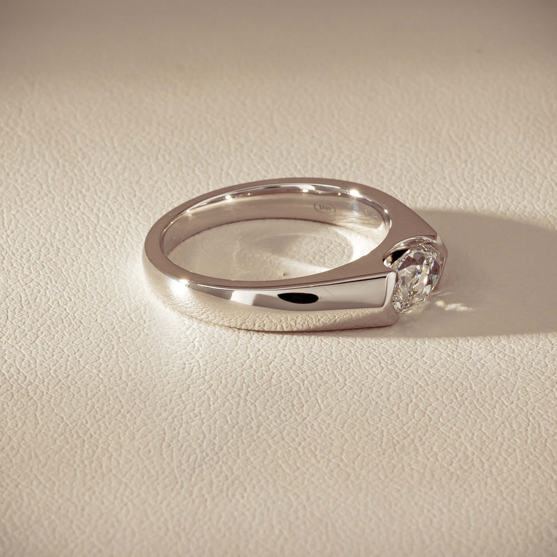 18ct White Gold .96ct Oval Brilliant-Cut Diamond Astrid Ring - Ring - Walker & Hall