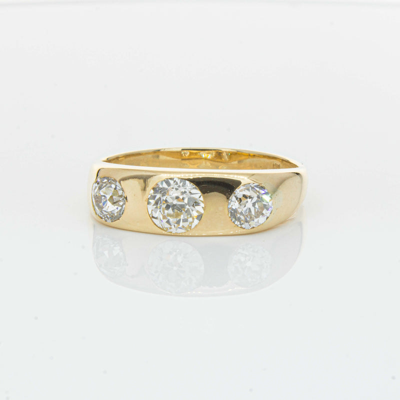 Deja Vu 14ct Yellow Gold 1.36ct Diamond Three-Stone Ring - Ring - Walker & Hall
