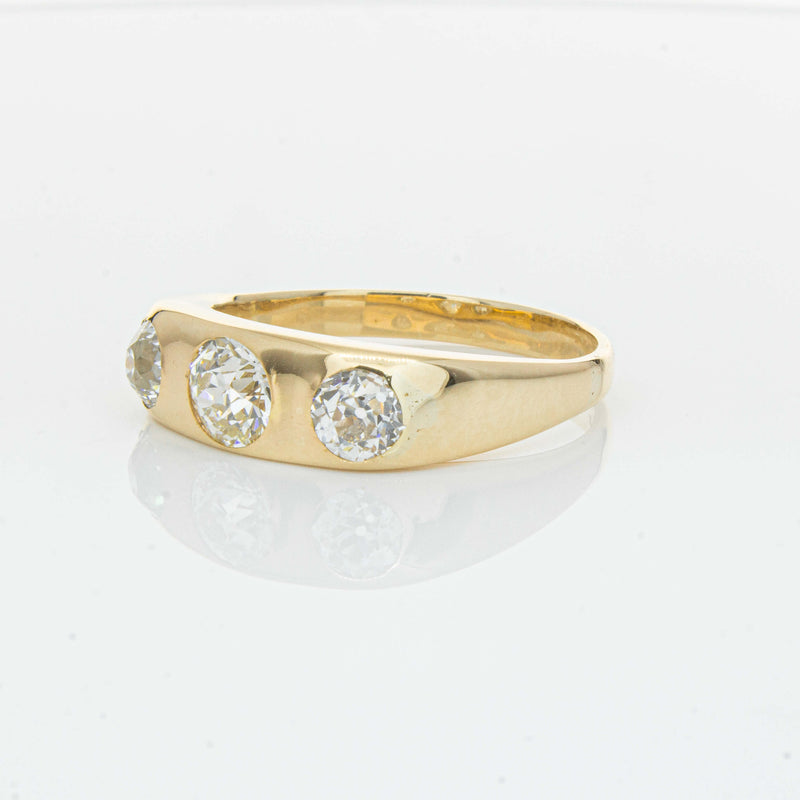 Deja Vu 14ct Yellow Gold 1.36ct Diamond Three-Stone Ring - Ring - Walker & Hall