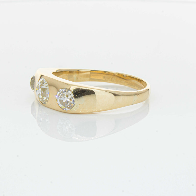 Deja Vu 14ct Yellow Gold 1.36ct Diamond Three-Stone Ring - Ring - Walker & Hall