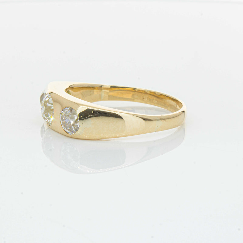 Deja Vu 14ct Yellow Gold 1.36ct Diamond Three-Stone Ring - Ring - Walker & Hall