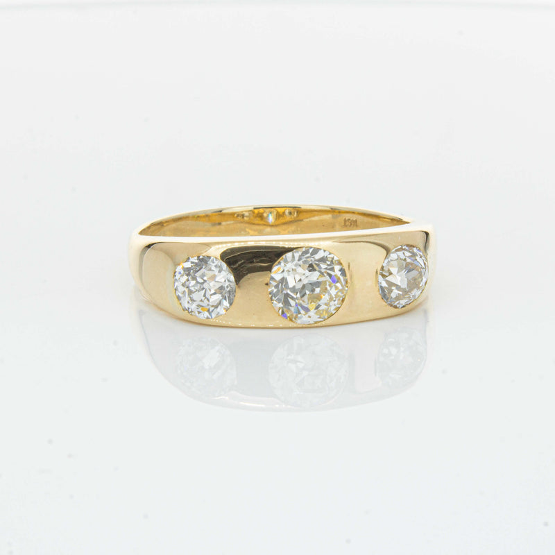 Deja Vu 14ct Yellow Gold 1.36ct Diamond Three-Stone Ring - Ring - Walker & Hall