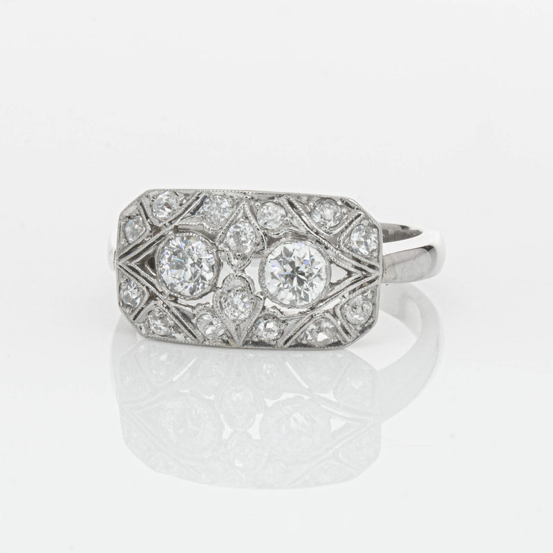 Deja Vu Platinum .68ct Old-Cut Diamond Cluster Ring - Ring - Walker & Hall