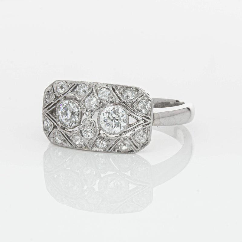 Deja Vu Platinum .68ct Old-Cut Diamond Cluster Ring - Ring - Walker & Hall