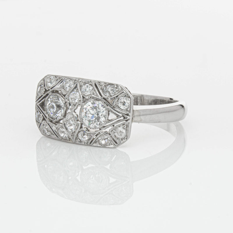 Deja Vu Platinum .68ct Old-Cut Diamond Cluster Ring - Ring - Walker & Hall