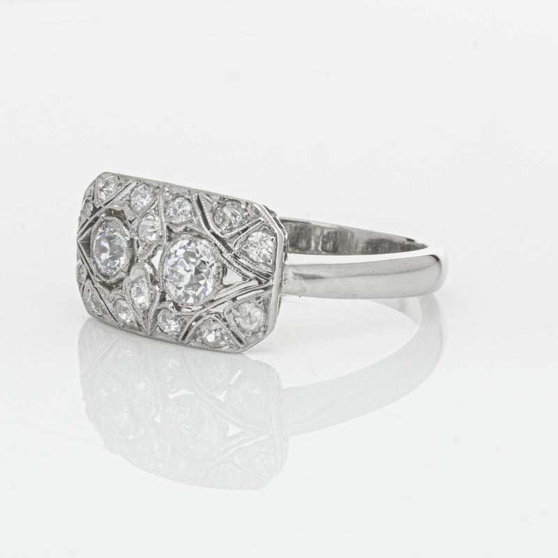Deja Vu Platinum .68ct Old-Cut Diamond Cluster Ring - Ring - Walker & Hall