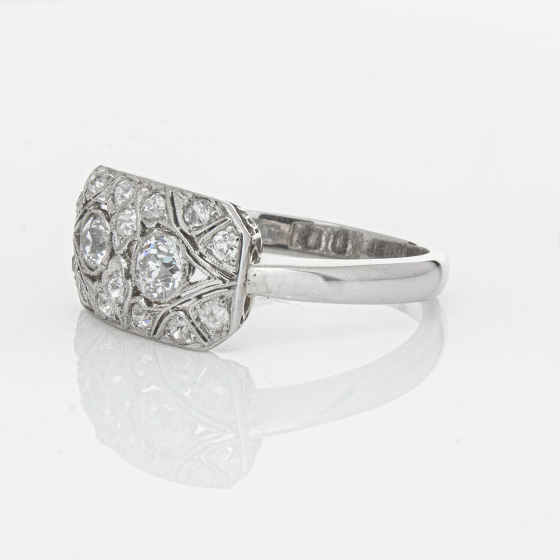 Deja Vu Platinum .68ct Old-Cut Diamond Cluster Ring - Ring - Walker & Hall