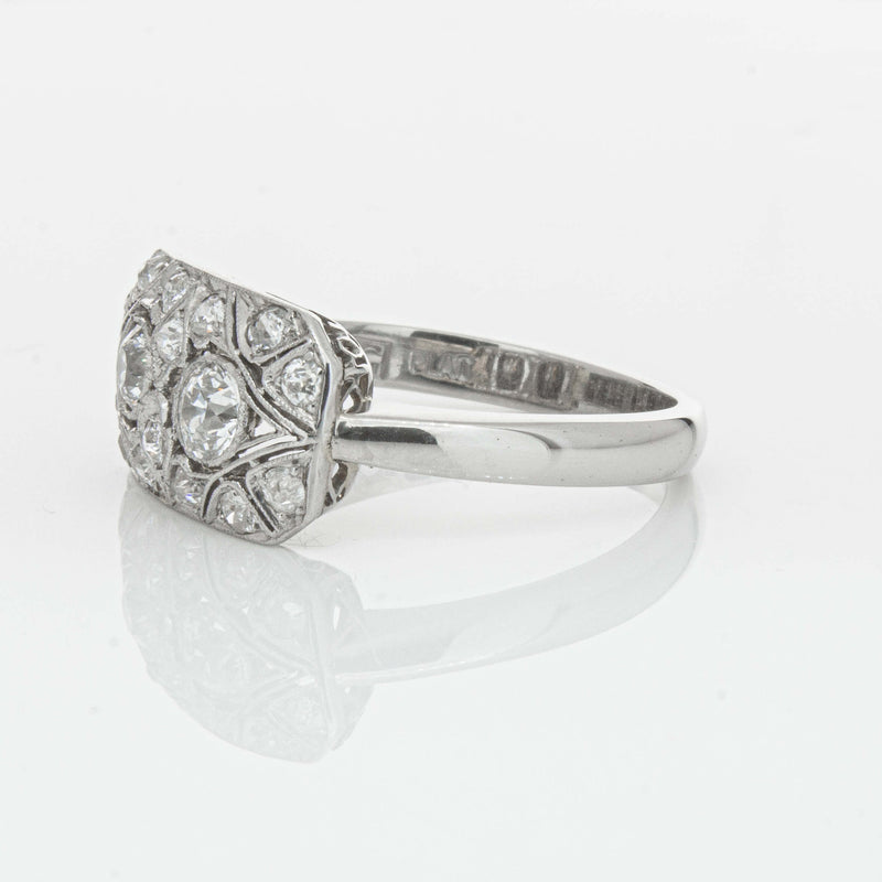 Deja Vu Platinum .68ct Old-Cut Diamond Cluster Ring - Ring - Walker & Hall