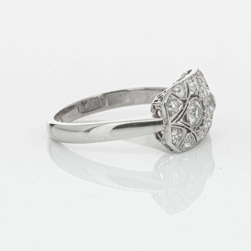 Deja Vu Platinum .68ct Old-Cut Diamond Cluster Ring - Ring - Walker & Hall