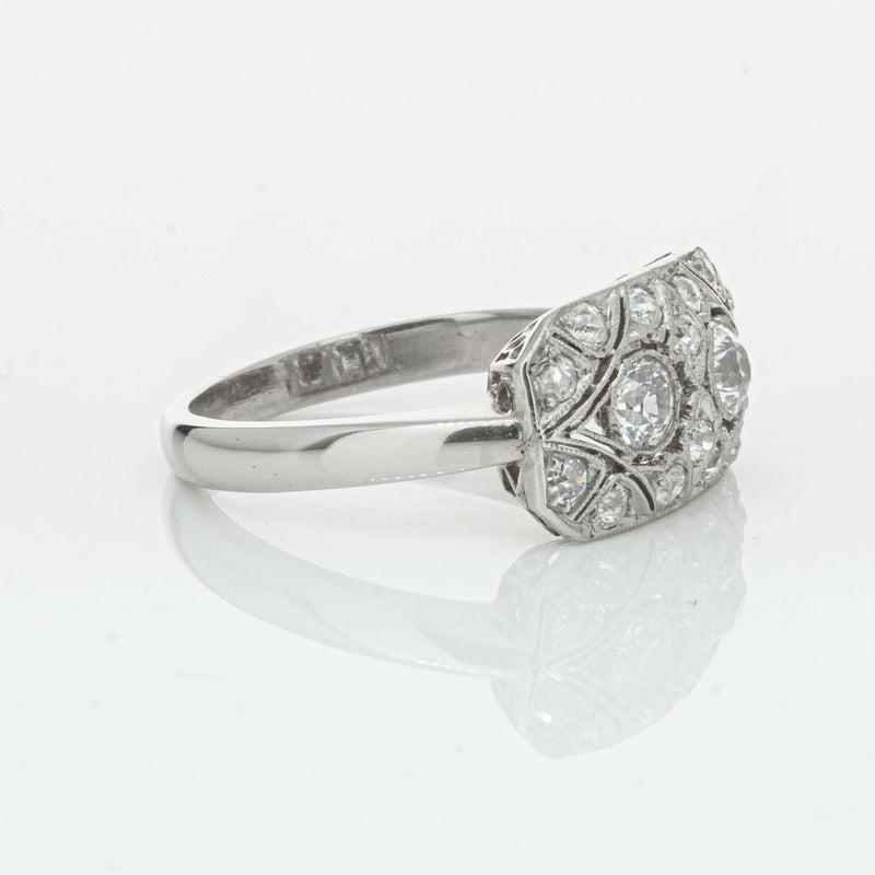 Deja Vu Platinum .68ct Old-Cut Diamond Cluster Ring - Ring - Walker & Hall