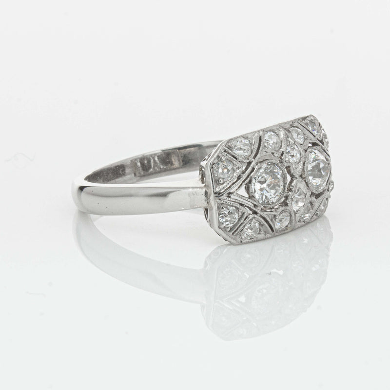 Deja Vu Platinum .68ct Old-Cut Diamond Cluster Ring - Ring - Walker & Hall