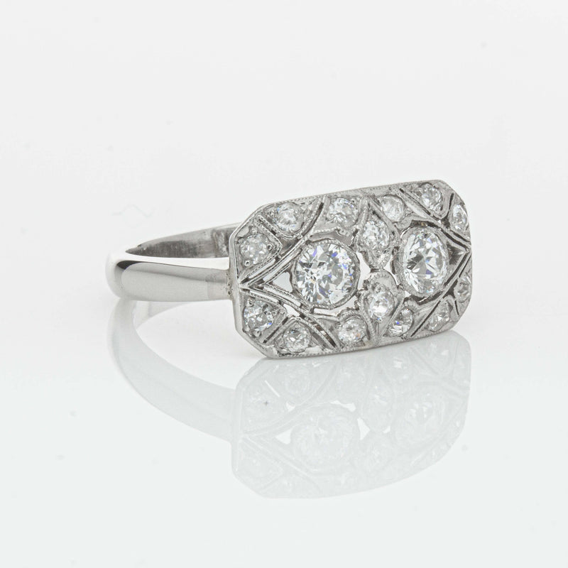 Deja Vu Platinum .68ct Old-Cut Diamond Cluster Ring - Ring - Walker & Hall