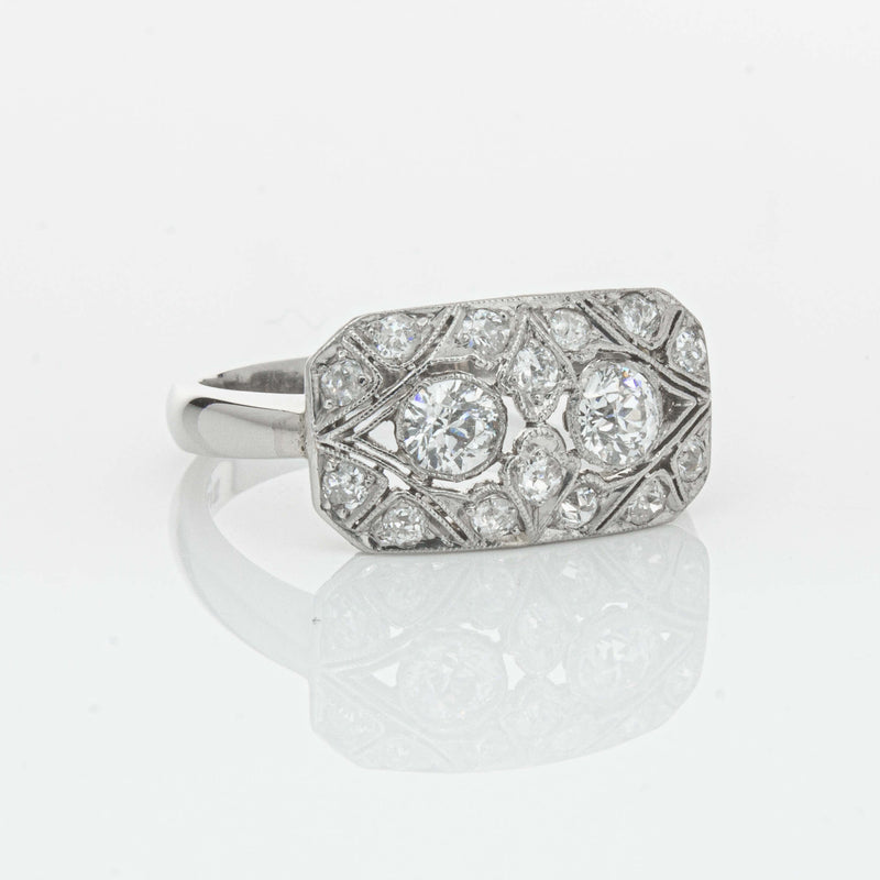 Deja Vu Platinum .68ct Old-Cut Diamond Cluster Ring - Ring - Walker & Hall