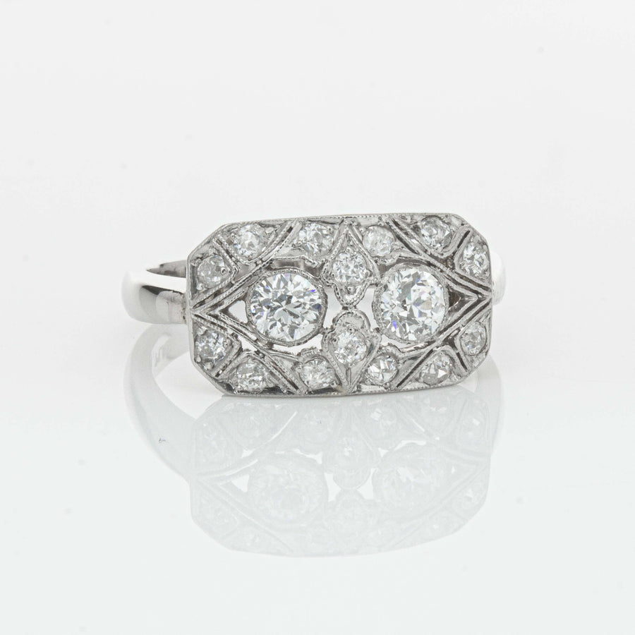 Deja Vu Platinum .68ct Old-Cut Diamond Cluster Ring - Ring - Walker & Hall