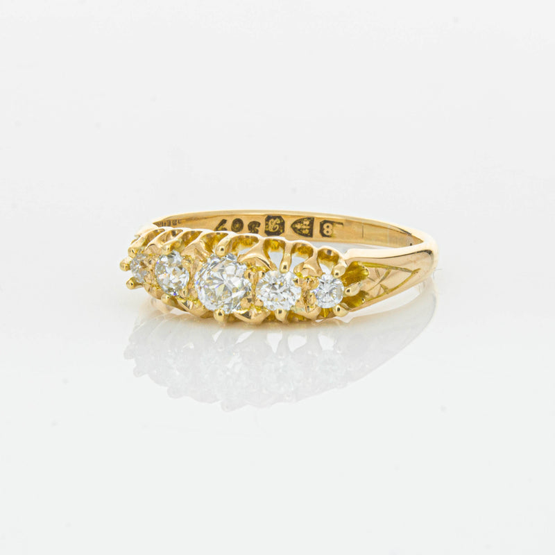 Vintage 18ct Yellow Gold .38ct Old-Cut Diamond Ring - Ring - Walker & Hall