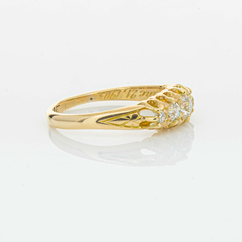 Vintage 18ct Yellow Gold .38ct Old-Cut Diamond Ring - Ring - Walker & Hall