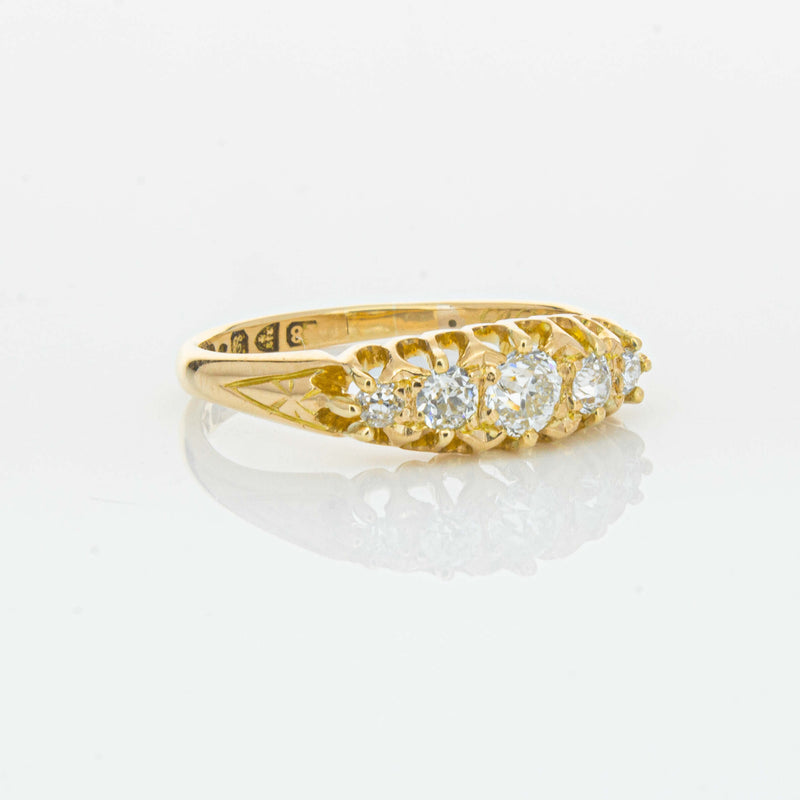 Vintage 18ct Yellow Gold .38ct Old-Cut Diamond Ring - Ring - Walker & Hall