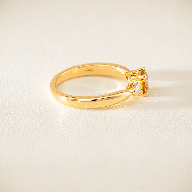 18ct Yellow Gold .64ct Yellow Diamond Ayla Ring - Ring - Walker & Hall