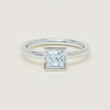 18ct White Gold .85ct Princess-Cut Diamond Elle Ring - Ring - Walker & Hall