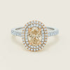 18ct White & Rose Gold 1.20ct Fancy Oval Diamond Rosa Ring - Ring - Walker & Hall