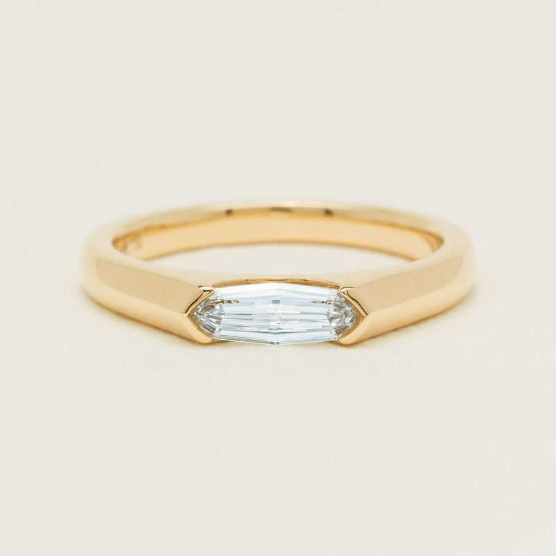 18ct Yellow Gold .52ct Modified Oval Diamond Astrid Ring - Ring - Walker & Hall
