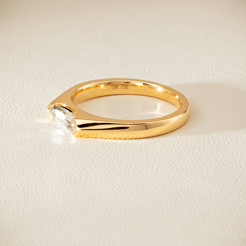 18ct Yellow Gold .56ct Marquise-Cut Diamond Astrid Ring - Ring - Walker & Hall