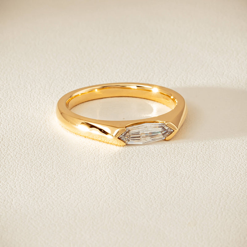18ct Yellow Gold .56ct Marquise-Cut Diamond Astrid Ring - Ring - Walker & Hall