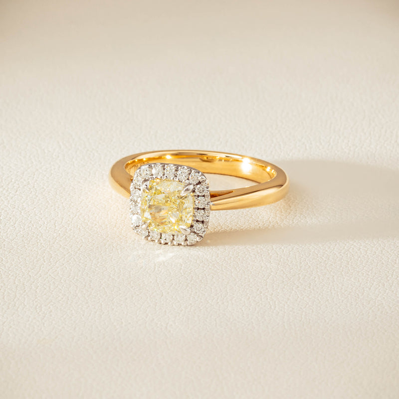 18ct Yellow Gold 1.52ct Fancy Cushion-Cut Diamond Nina Ring - Ring - Walker & Hall
