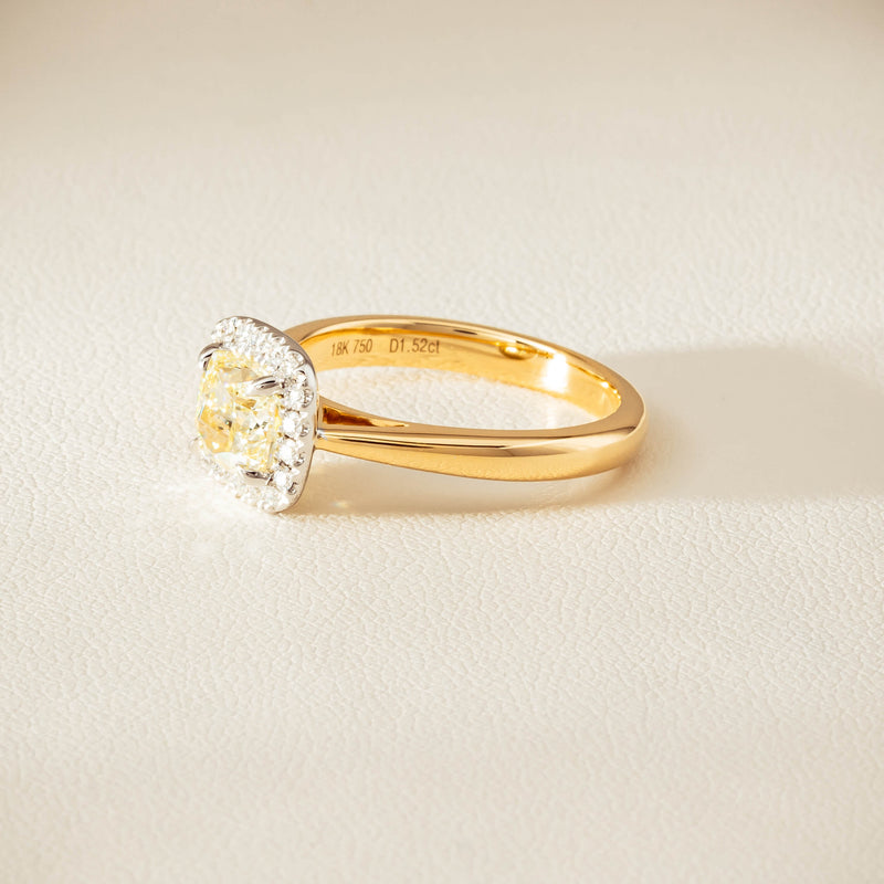 18ct Yellow Gold 1.52ct Fancy Cushion-Cut Diamond Nina Ring - Ring - Walker & Hall