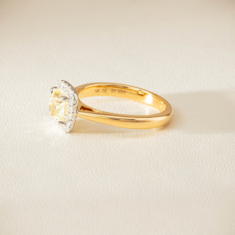 18ct Yellow Gold 1.52ct Fancy Cushion-Cut Diamond Nina Ring - Ring - Walker & Hall