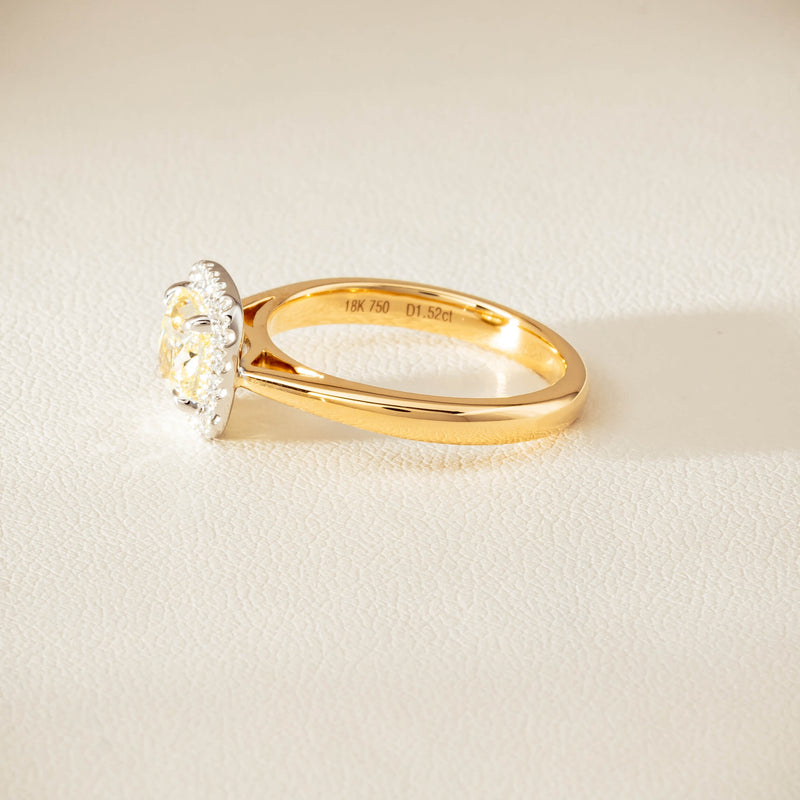 18ct Yellow Gold 1.52ct Fancy Cushion-Cut Diamond Nina Ring - Ring - Walker & Hall