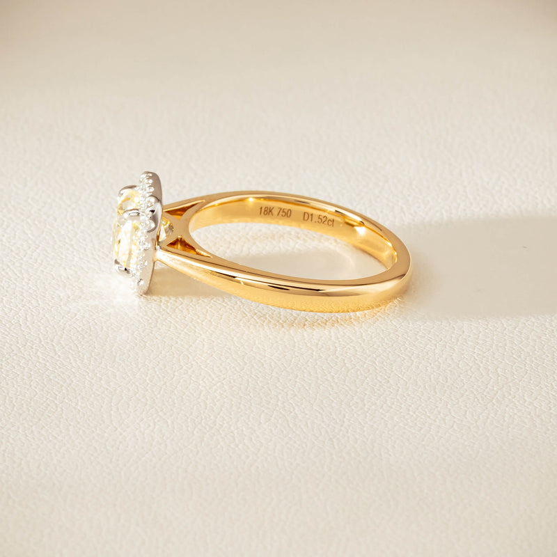 18ct Yellow Gold 1.52ct Fancy Cushion-Cut Diamond Nina Ring - Ring - Walker & Hall