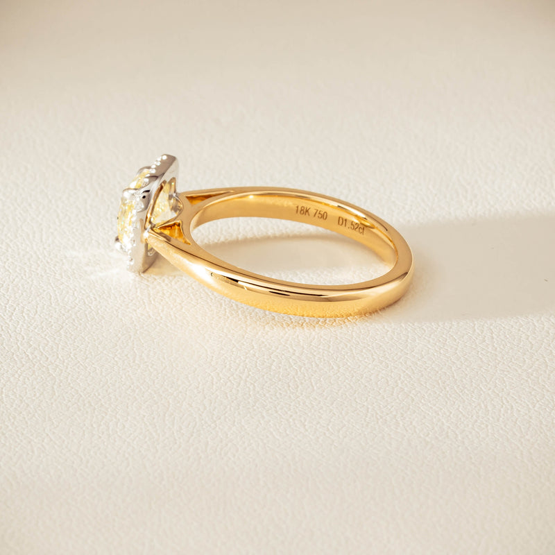18ct Yellow Gold 1.52ct Fancy Cushion-Cut Diamond Nina Ring - Ring - Walker & Hall
