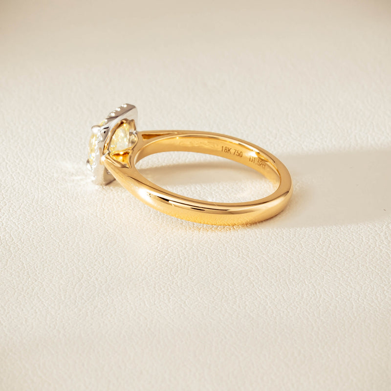 18ct Yellow Gold 1.52ct Fancy Cushion-Cut Diamond Nina Ring - Ring - Walker & Hall