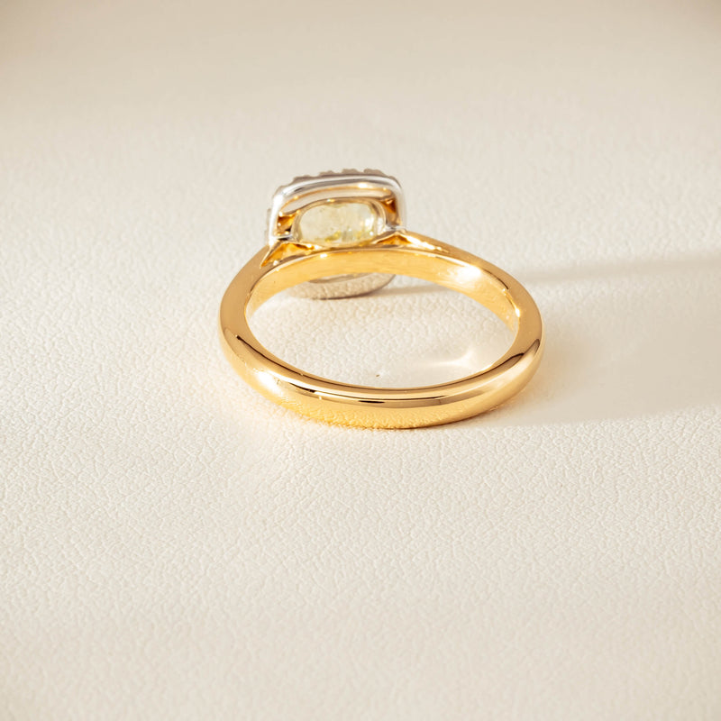 18ct Yellow Gold 1.52ct Fancy Cushion-Cut Diamond Nina Ring - Ring - Walker & Hall